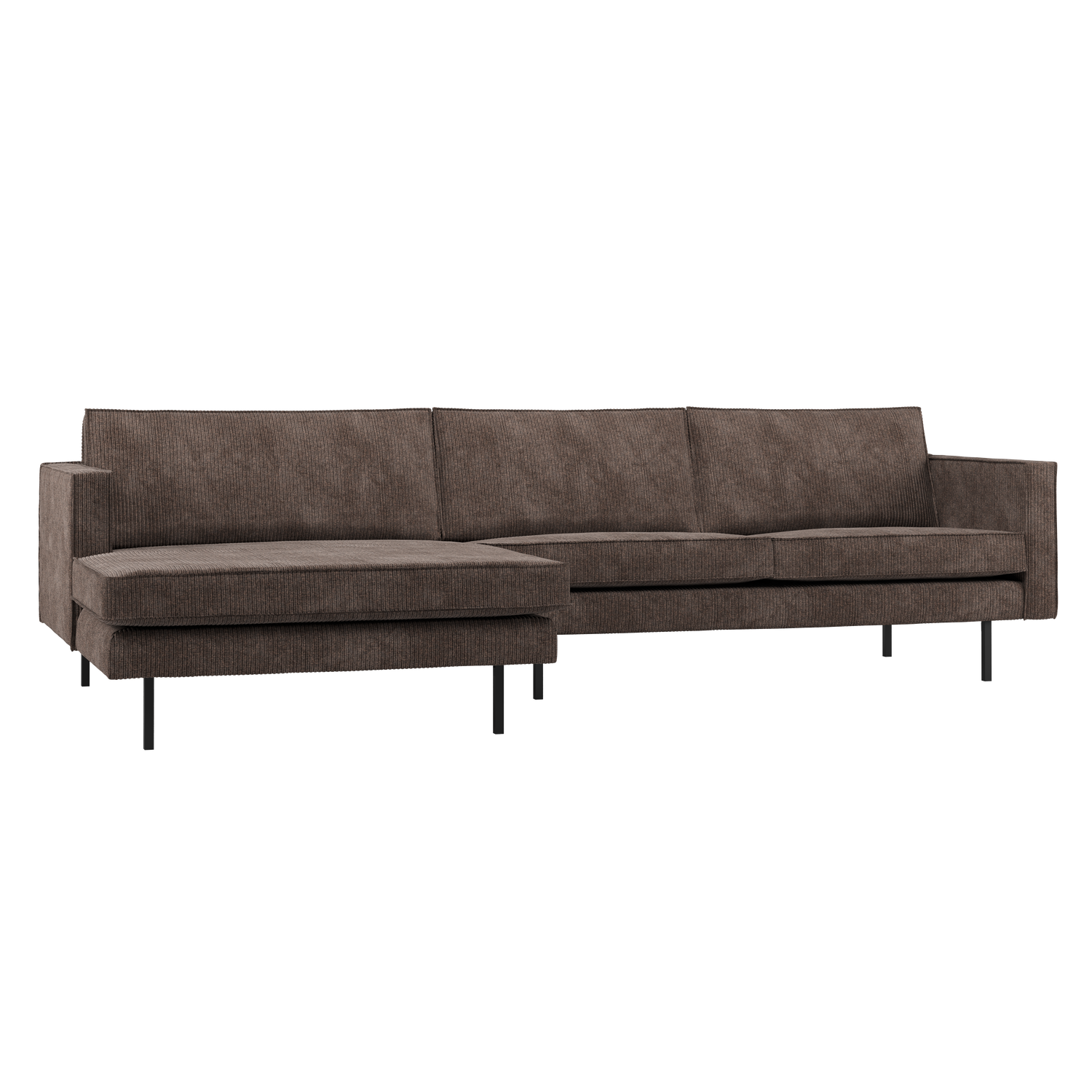 RODEO CHAISE LONGUE SOFA LINKS GERIPPTER STOFF BRAUN 800905-U