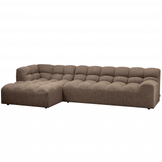 ALLURE CHAISE LONGUE LINKS GEWEBTES DUNKELBRAUN MELANGE 200420-DM
