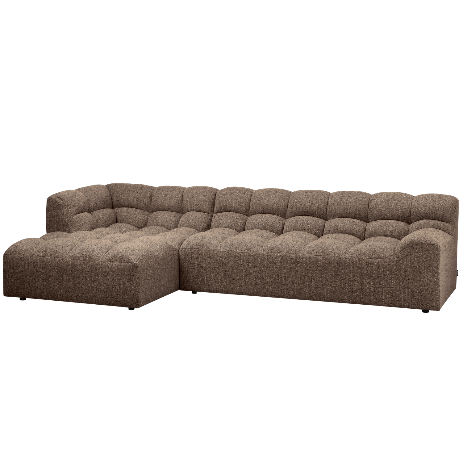 ALLURE CHAISE LONGUE LINKS GEWEBTES DUNKELBRAUN MELANGE 200420-DM