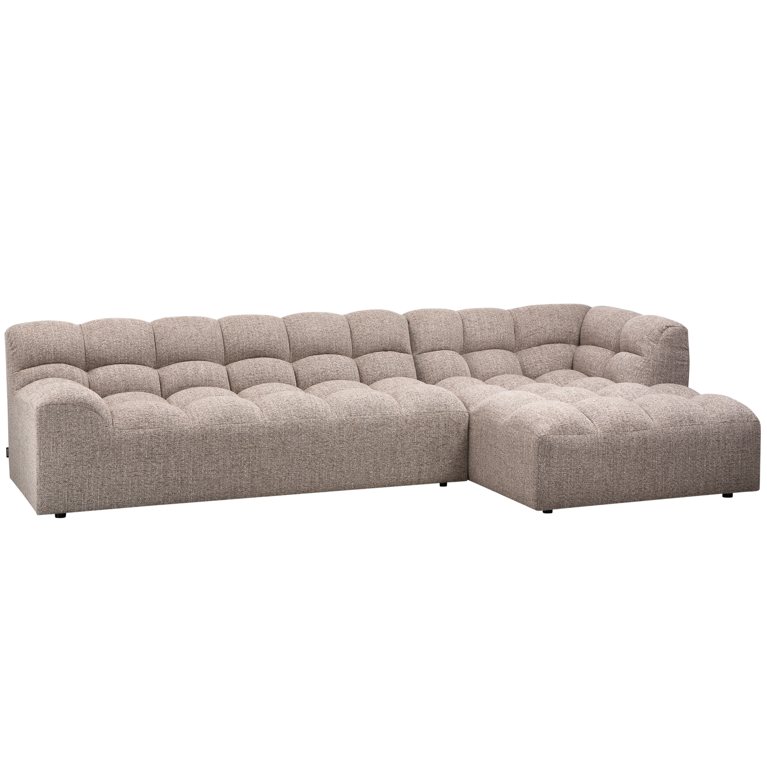 ALLURE CHAISE LONGUE RECHTS GEWEBTES BRAUN MELANGE 200421-BM