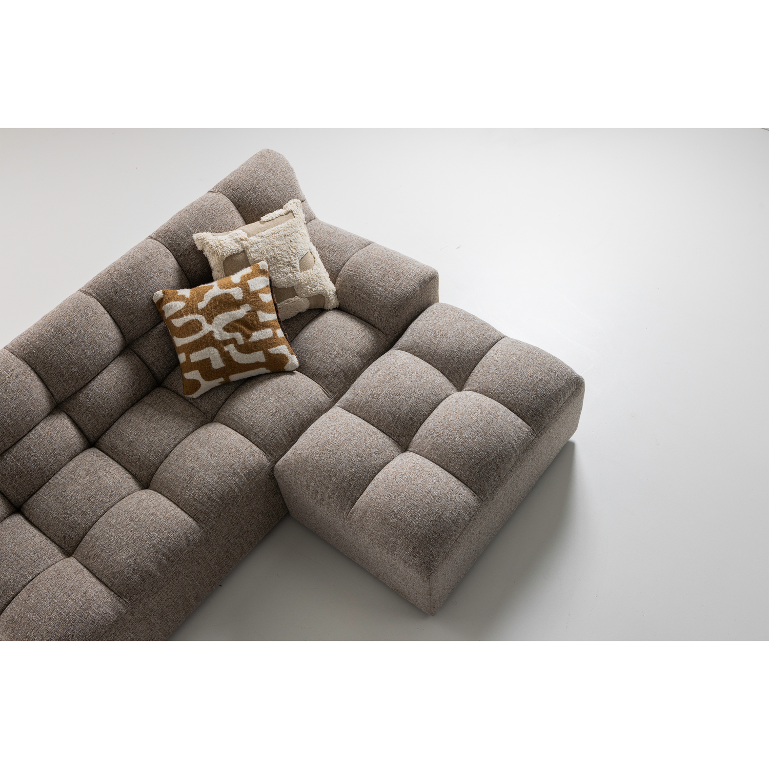ALLURE HOCKER GEWEBTES BRAUN MELANGE 200429-BM – Bild 3