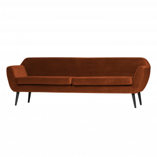 ROCCO XL SOFA 230 CM SAMT ROSTBRAUN 340480-126