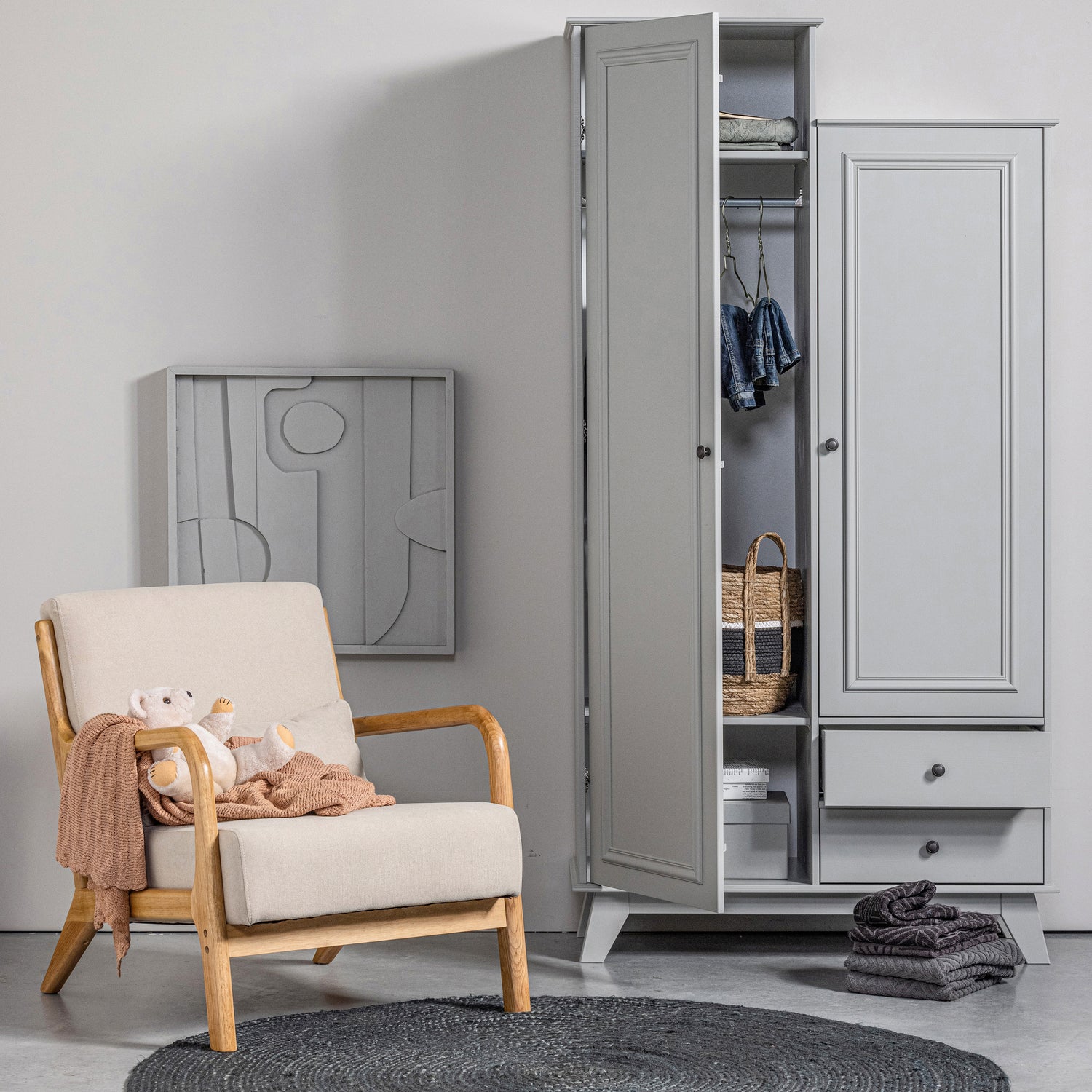 LILY GARDEROBE SCHRANK KIEFER CLAY [fsc] 340818-G – Bild 2