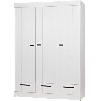 CONNECT 3-TURIG BASIC SCHUBLADE- STREIFENTUR WEISS [fsc] 360305-GOW