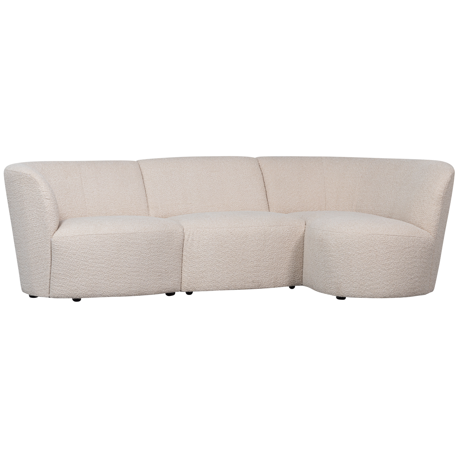 COCO 3-SITZER ABGERUNDET RECHTS BOUCLE CREME 360408-C