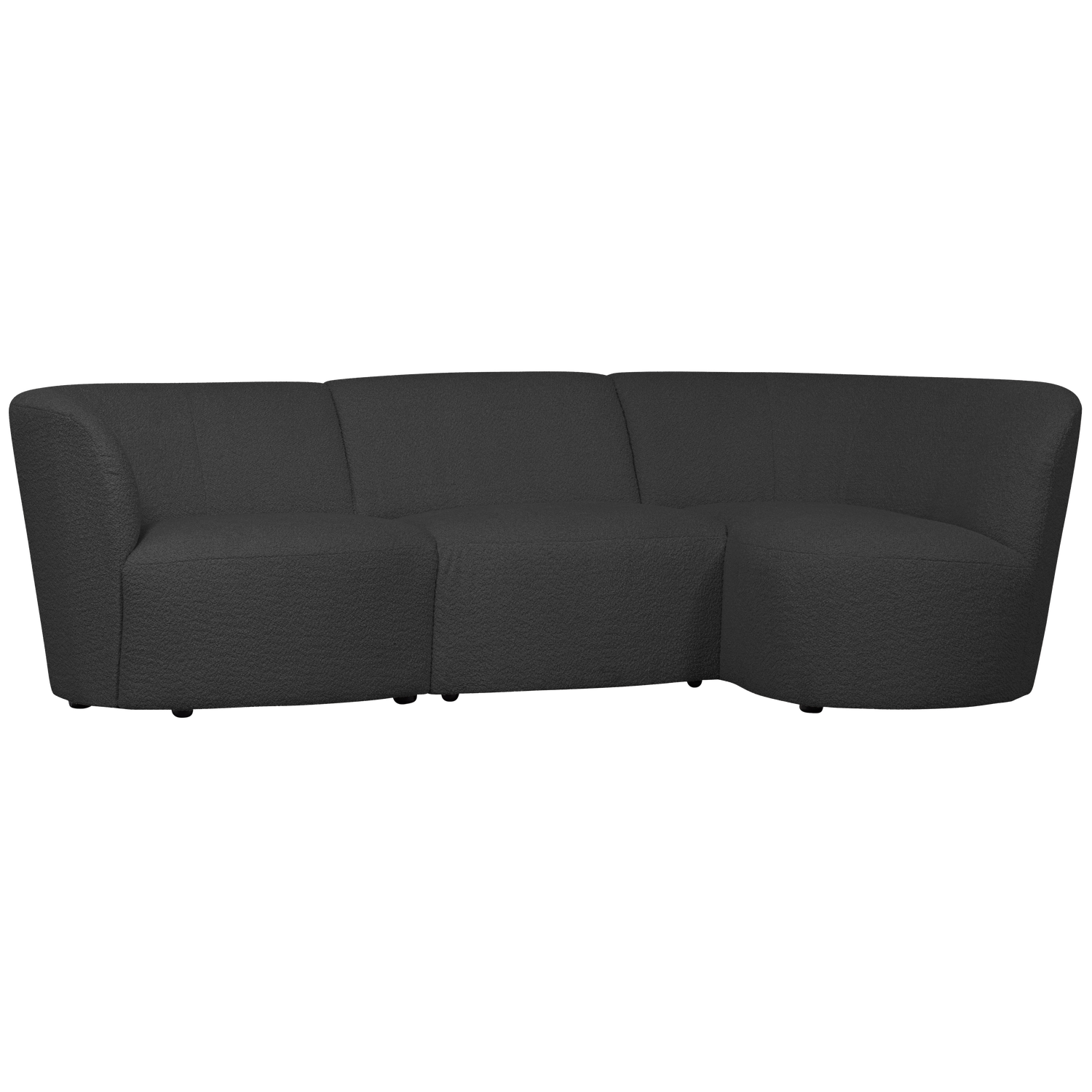 COCO 3-SITZER ABGERUNDET RECHTS BOUCLE DUNKELGRAU 360408-D