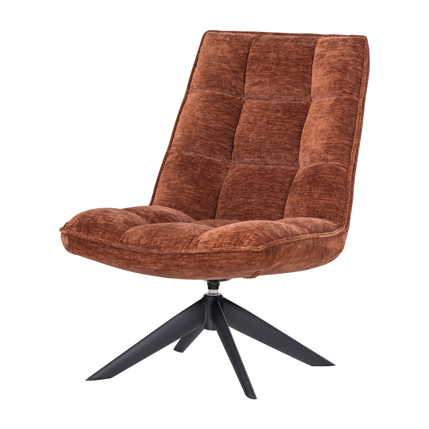JOUKE DREHSESSEL CHENILLE STRUKTURIERT ROSTBRAUN 373303-B