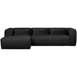 BEAN ECKBANK LINKS INCL. KISSENS DUNKELGRAU MELANGE 373388-D