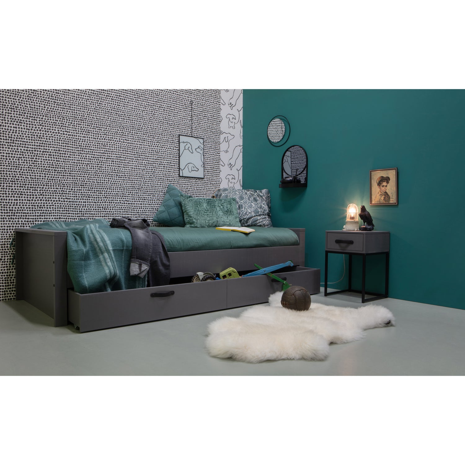 MORRIS BETT SCHUBLADE KIEFER LEHM [fsc] 373396-L – Bild 3
