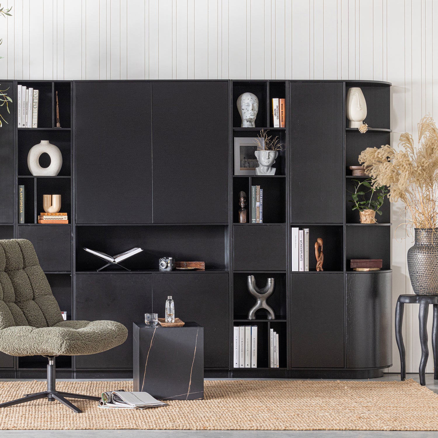 FINCA STAUSCHRANK RUND RECHTS 78 CM HOLZ TIEFSCHWARZ [fsc] 373511-Z – Bild 2