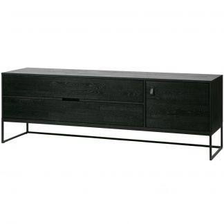 SILAS TV-MOBEL 180CM ASCHE GEBURSTET SCHWARZ [fsc] 373651-BN