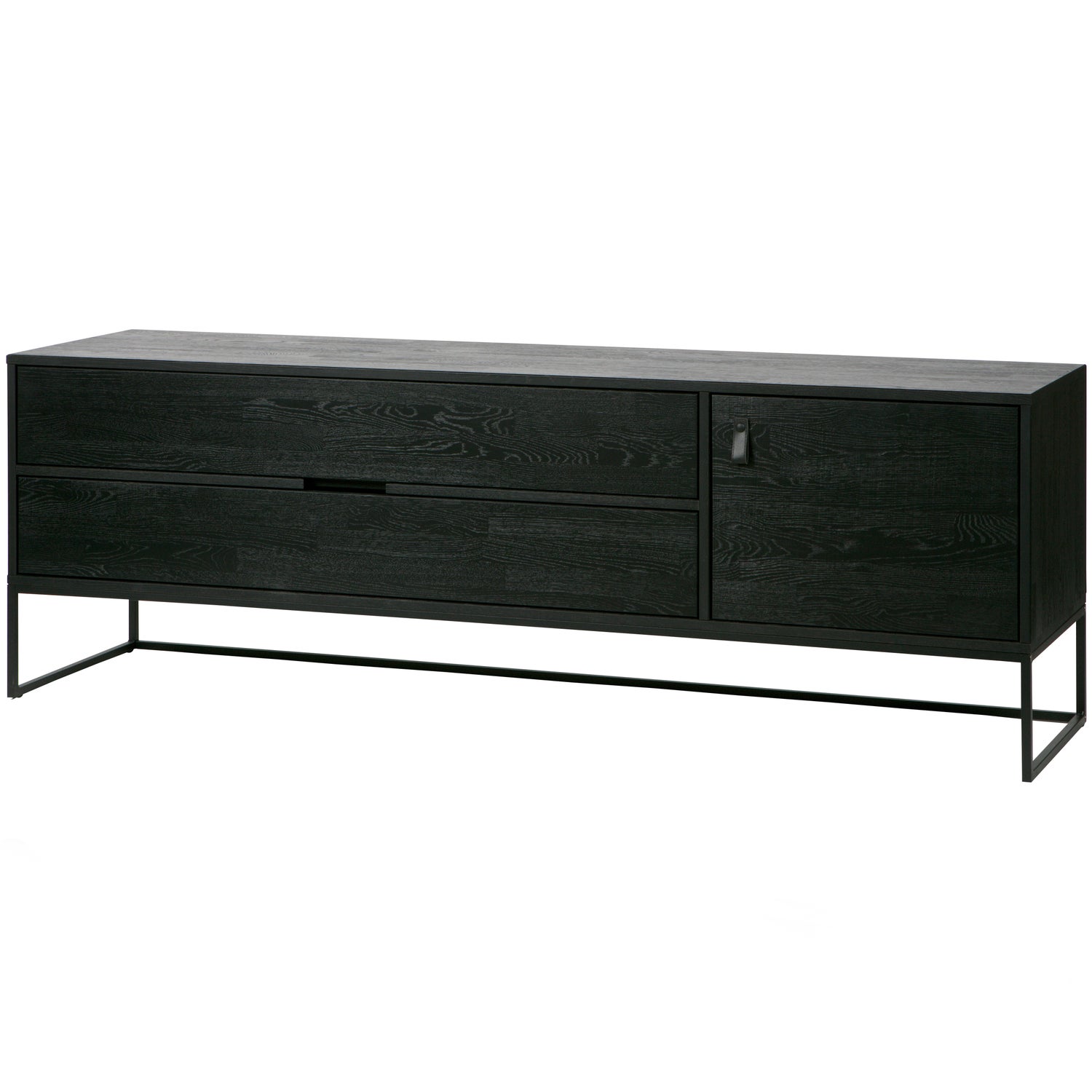 SILAS TV-MOBEL 180CM ASCHE GEBURSTET SCHWARZ [fsc] 373651-BN