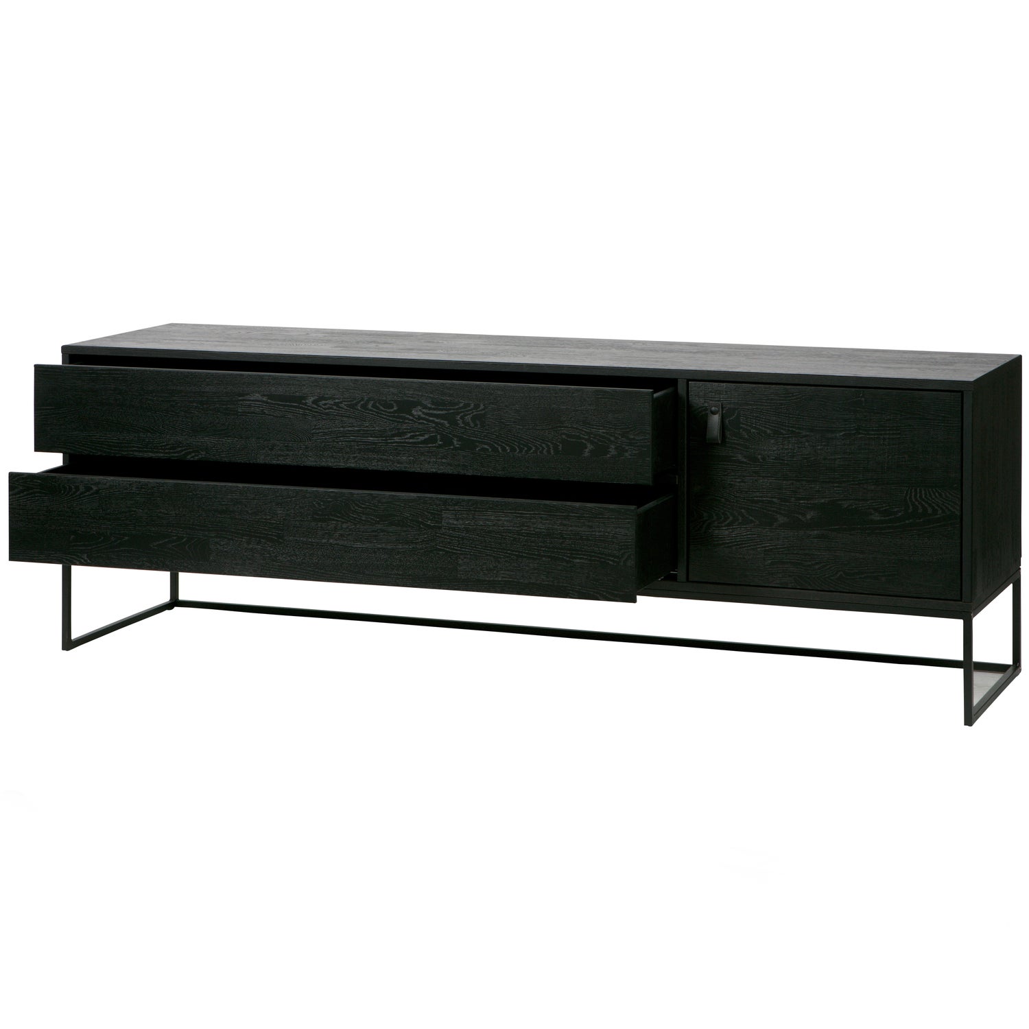 SILAS TV-MOBEL 180CM ASCHE GEBURSTET SCHWARZ [fsc] 373651-BN – Bild 5