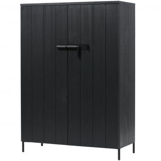 BRUUT SCHRANK 2-TURIG KIEFER SCHWARZ [fsc] 373654-Z