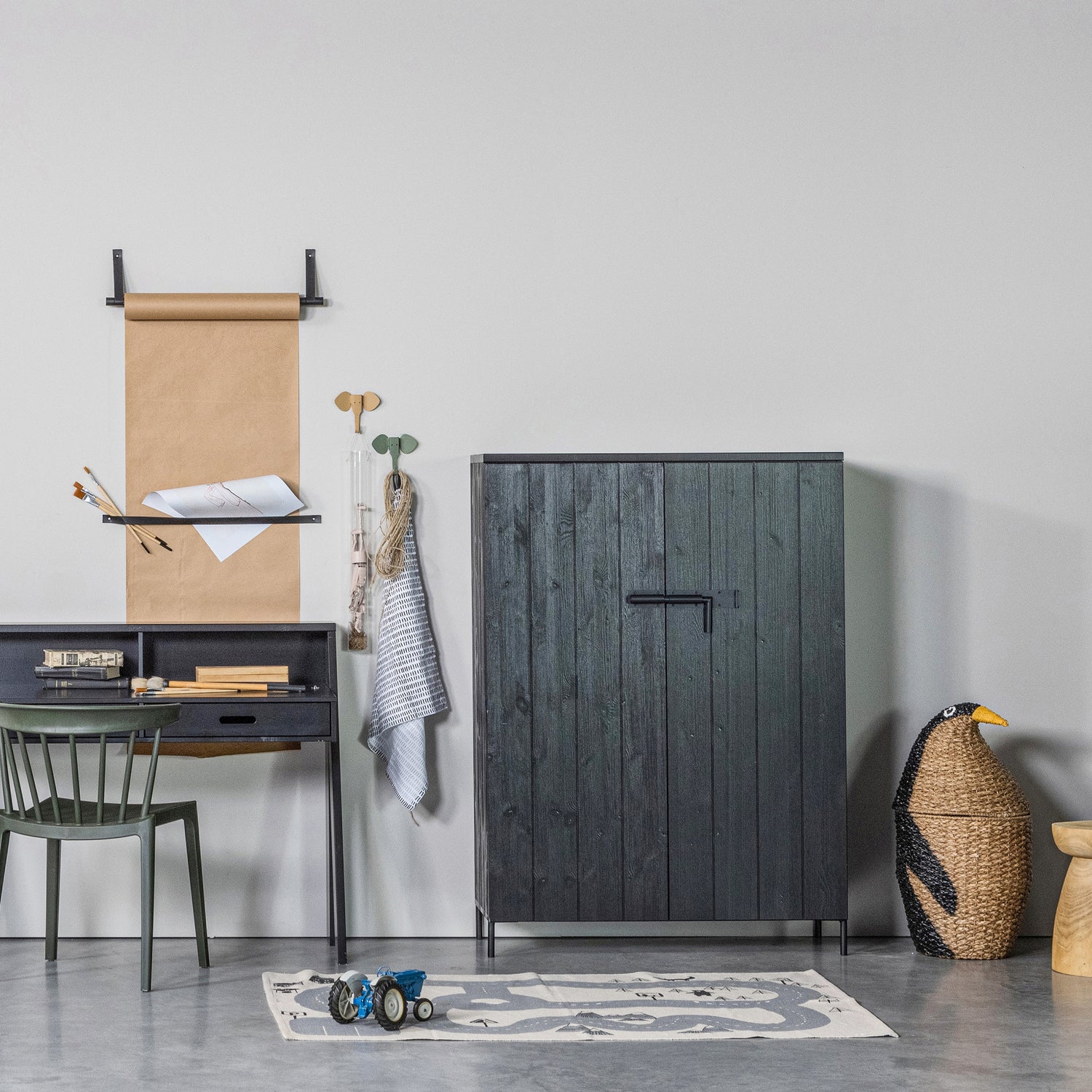 BRUUT SCHRANK 2-TURIG KIEFER SCHWARZ [fsc] 373654-Z – Bild 2