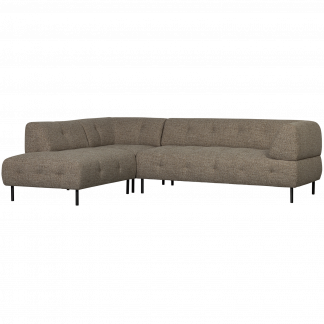 LLOYD ECKBANK LINKS GROB GEWEBTES DUNKELBRAUN MELANGE 373680-DM