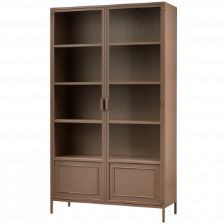 RONJA VITRINE SCHRANK XL METALL MILITARBRAUN 373700-M