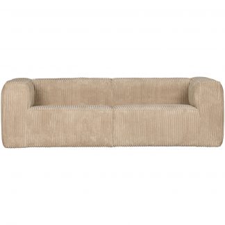 BEAN 3,5-SITZER SOFA GERIPPTER STOFF TRAVERTIN 373721-RR