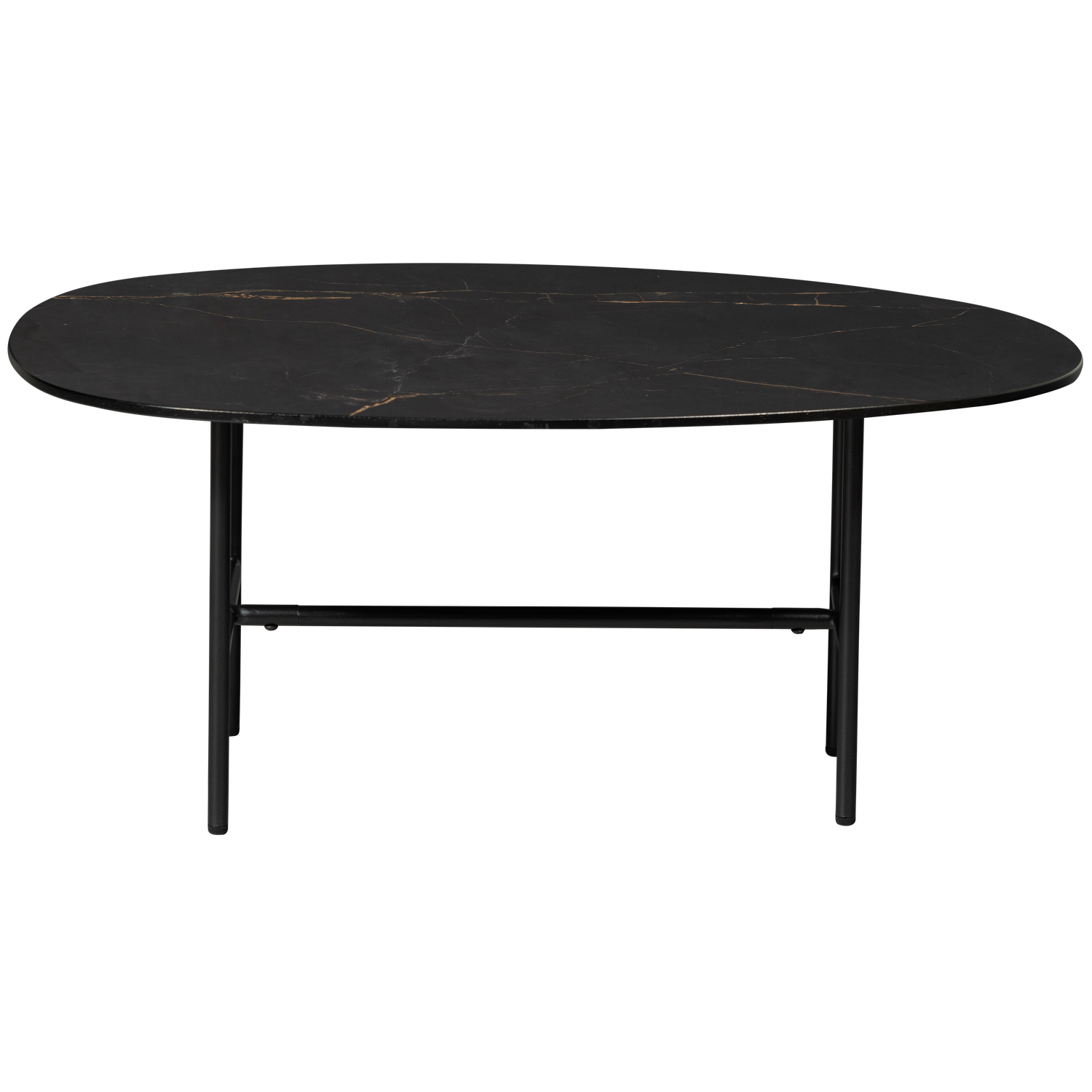 VAJEN COUCHTISCH MIT MARBLE LOOK TOP SCHWARZ 80x60CM 373987-Z – Bild 4