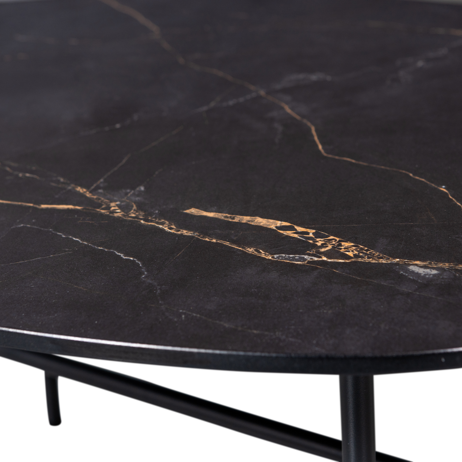 VAJEN COUCHTISCH MIT MARBLE LOOK TOP SCHWARZ 80x60CM 373987-Z – Bild 7