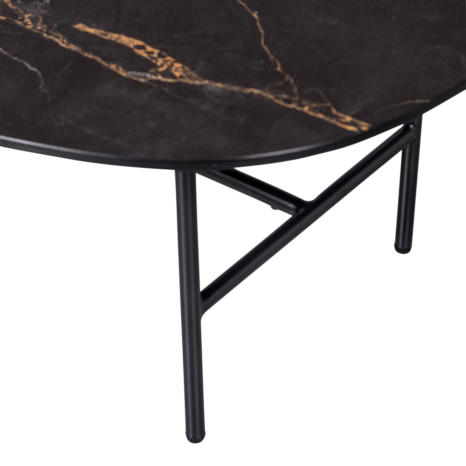 VAJEN COUCHTISCH MIT MARBLE LOOK TOP SCHWARZ 80x60CM 373987-Z – Bild 8