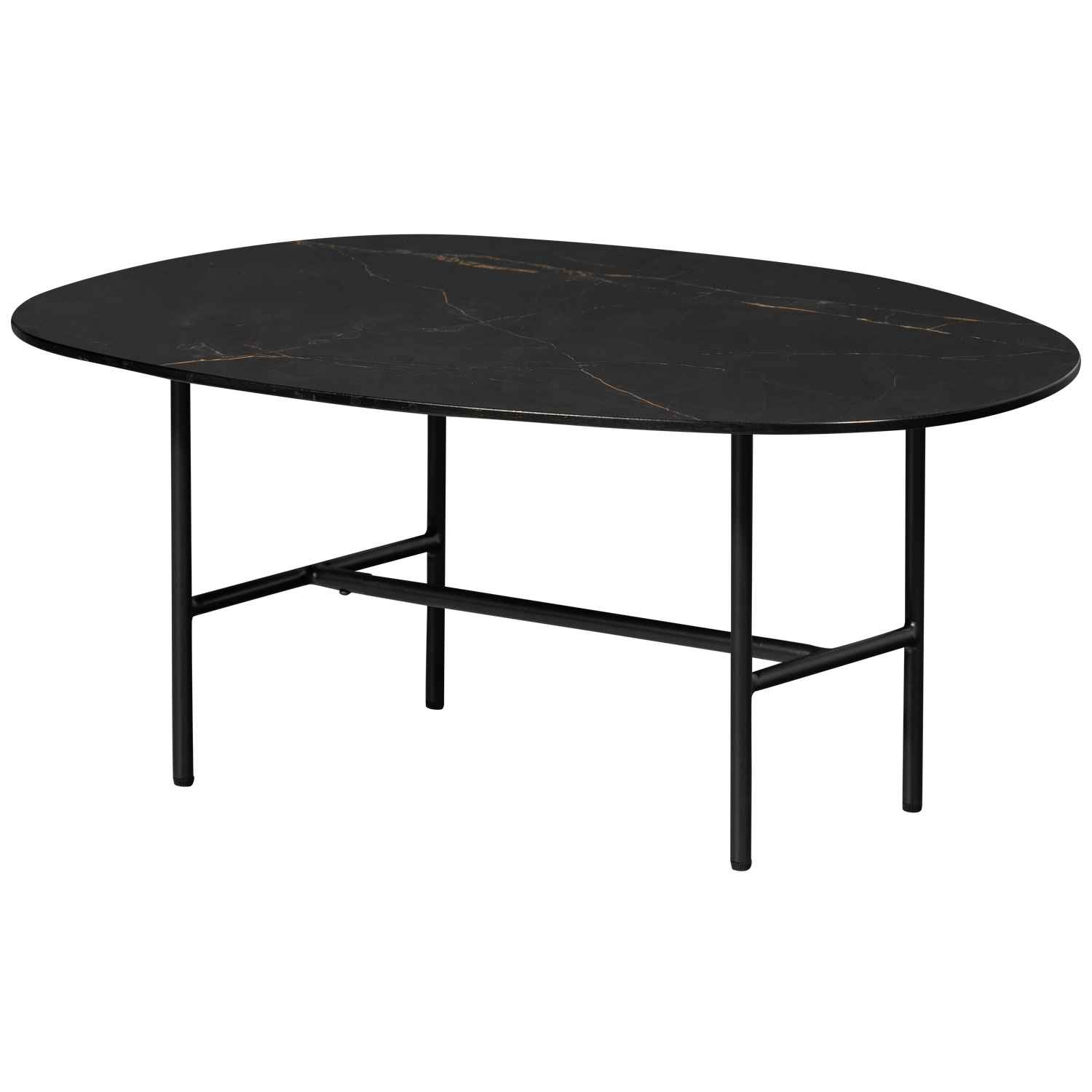VAJEN COUCHTISCH MIT MARBLE LOOK TOP SCHWARZ 80x60CM 373987-Z – Bild 5