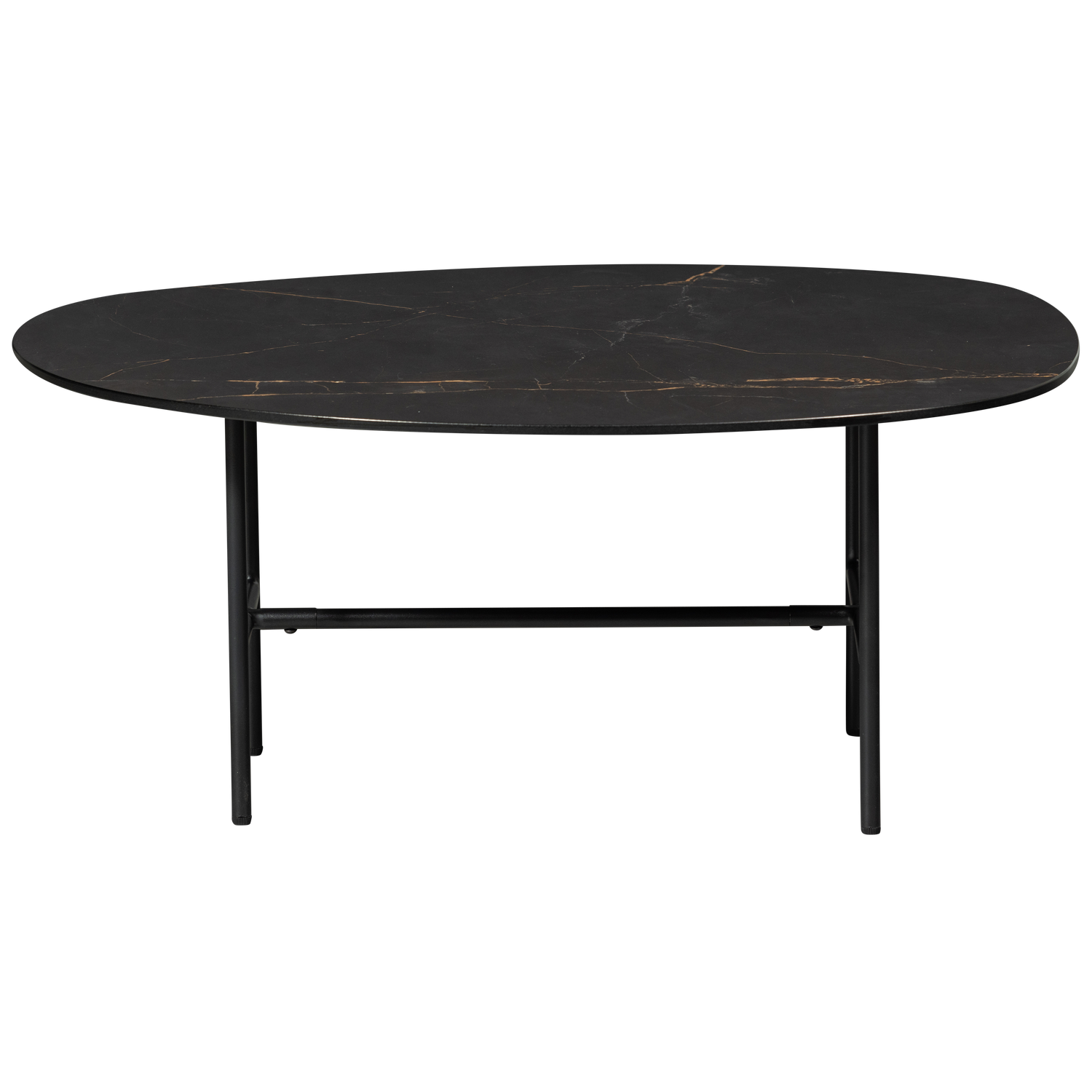 VAJEN COUCHTISCH MIT MARBLE LOOK TOP SCHWARZ 80x60CM 373987-Z – Bild 6