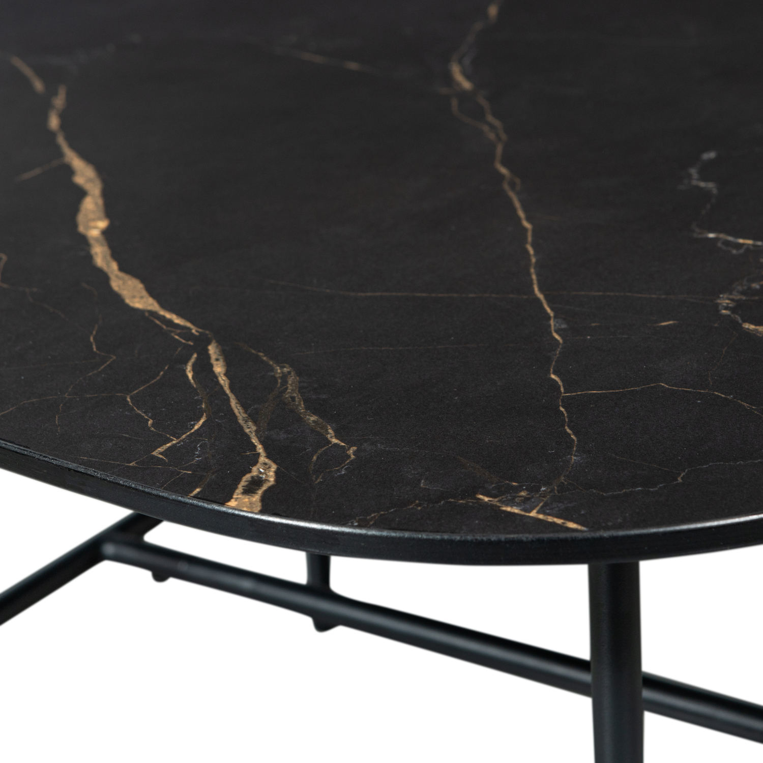 VAJEN COUCHTISCH MIT MARBLE LOOK TOP SCHWARZ 70x70CM 373988-Z – Bild 8