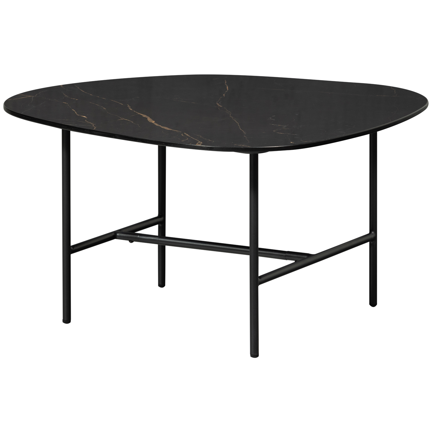 VAJEN COUCHTISCH MIT MARBLE LOOK TOP SCHWARZ 70x70CM 373988-Z – Bild 6