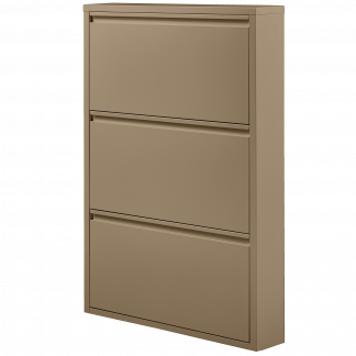 SABINE SCHUHSCHRANK MIT 3 FACHERN AUS METALL SAND 374062-S