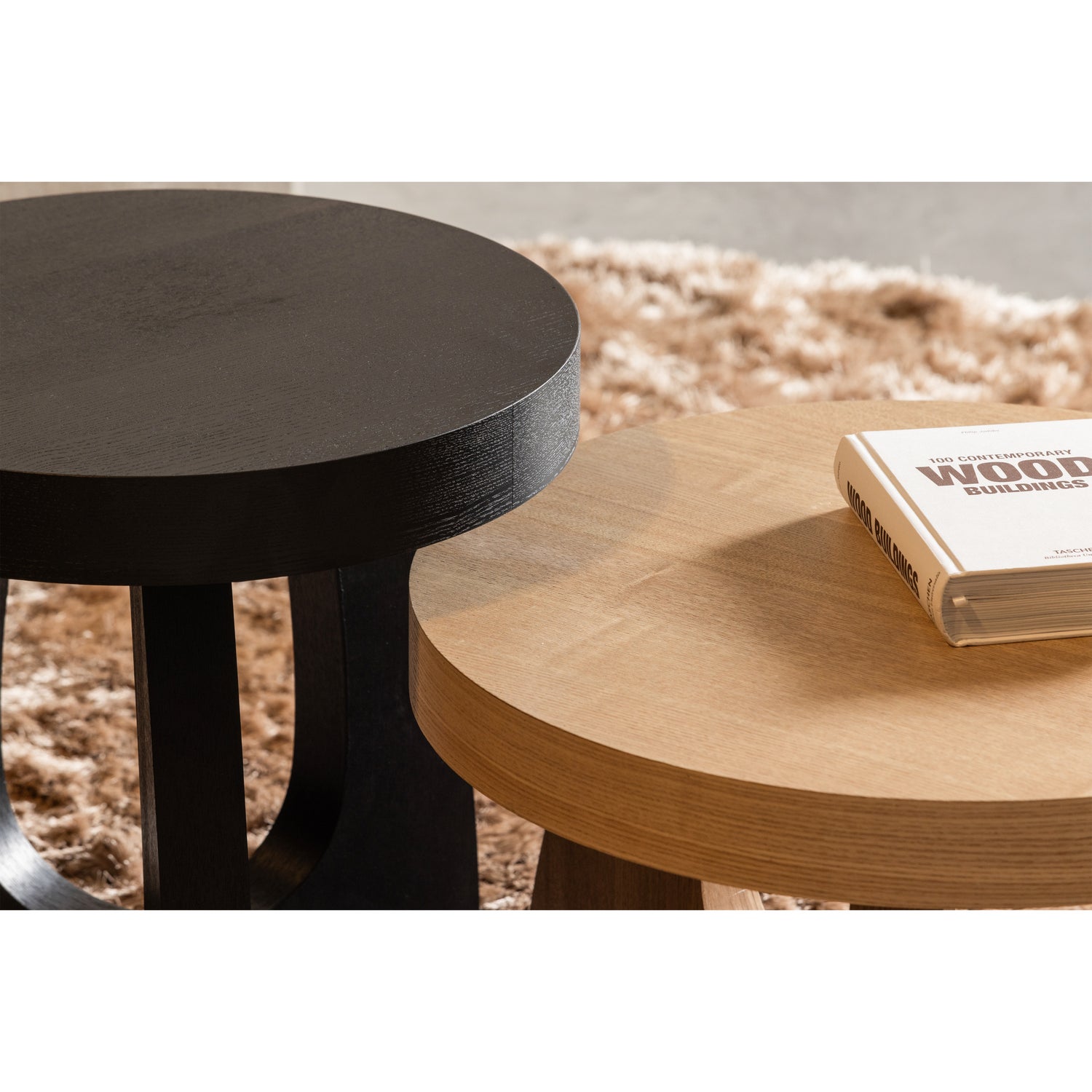 TALA BEISTELLTISCH MDF FURNIER SCHWARZ 45xO45CM 374101-Z – Bild 3