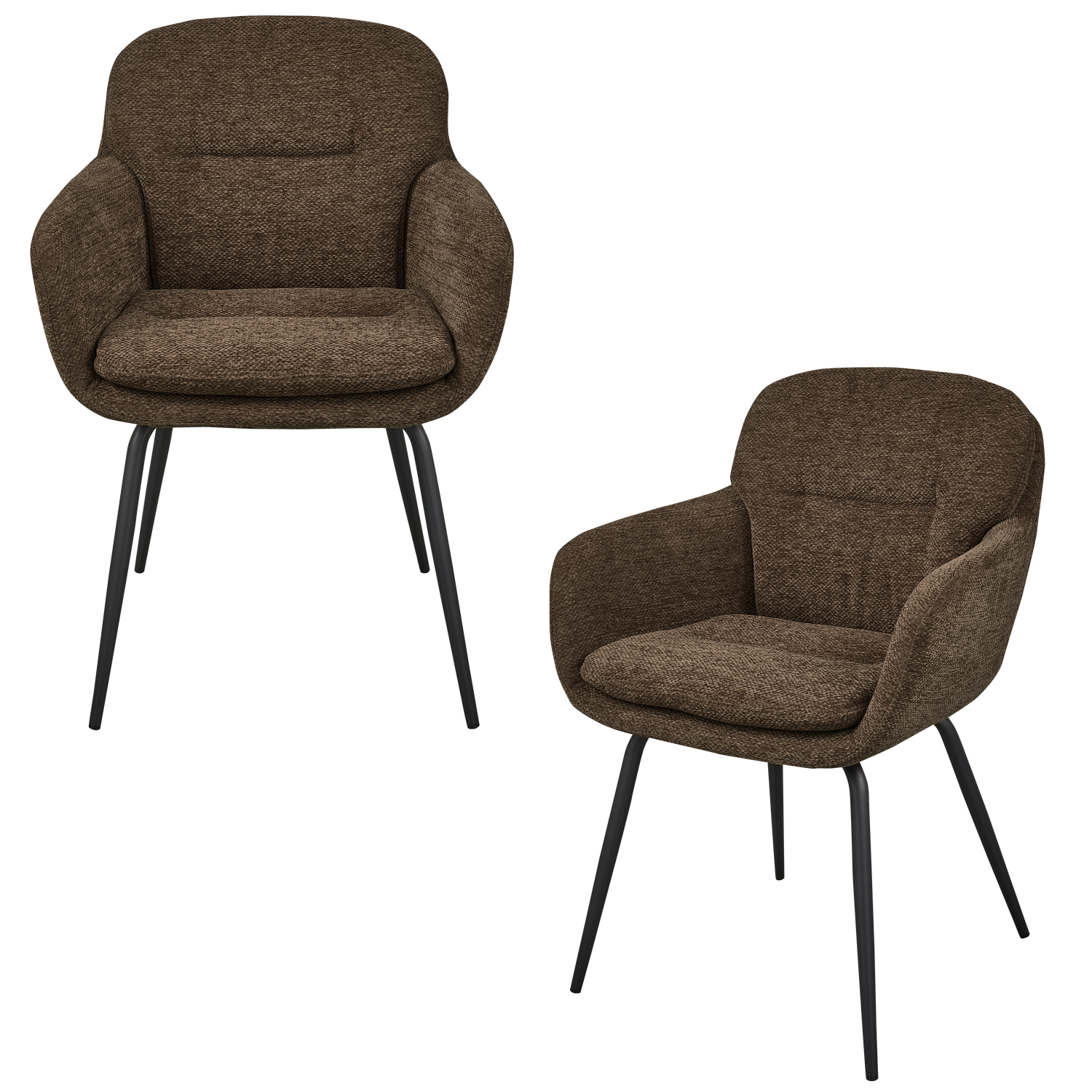 RUNA ESSZIMMERSTUHL CHENILLE WARMES BRAUN 375064-W – Bild 3