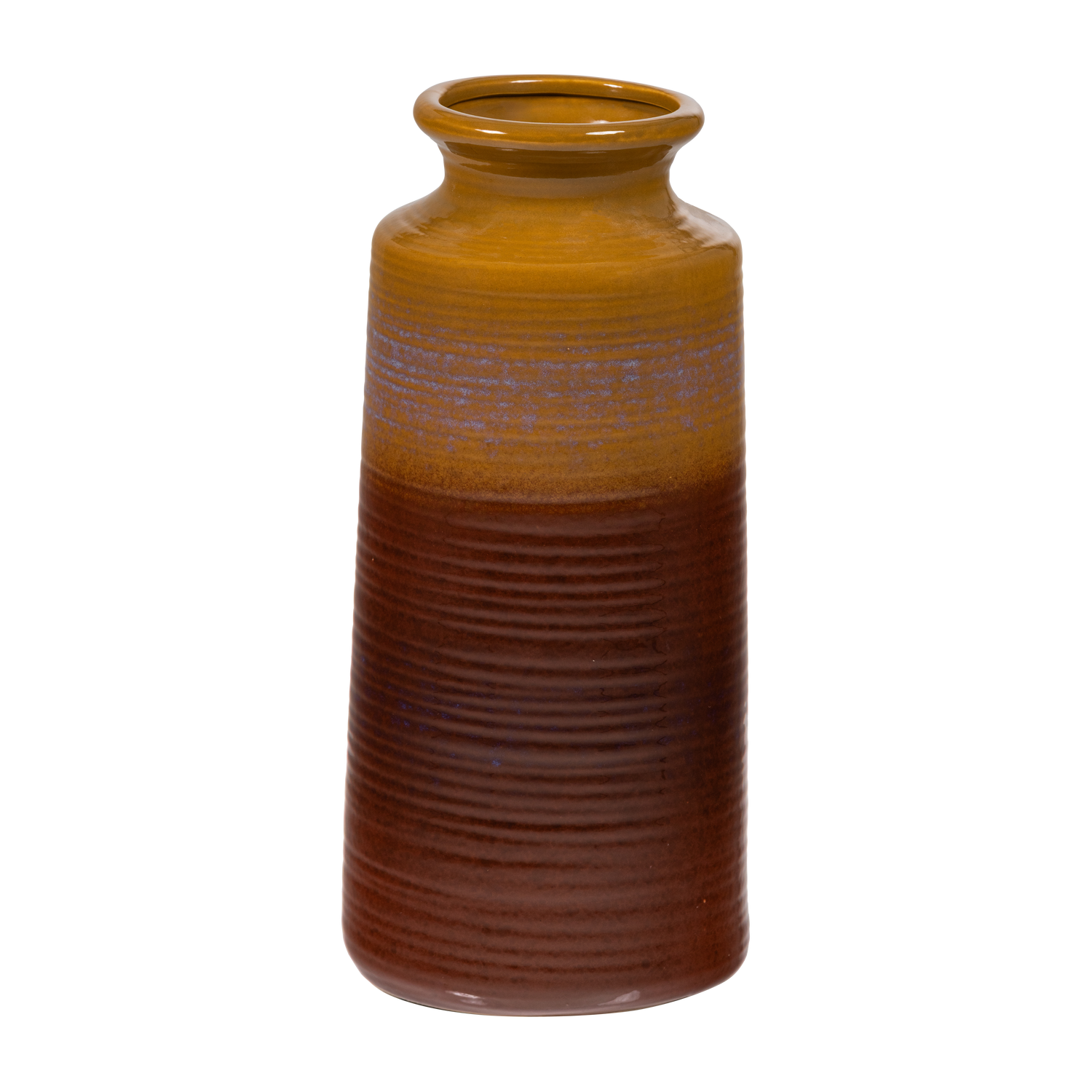 DECENNIA XL VASE KERAMIK GELB BRAUN 38xO17 CM 375066-ER