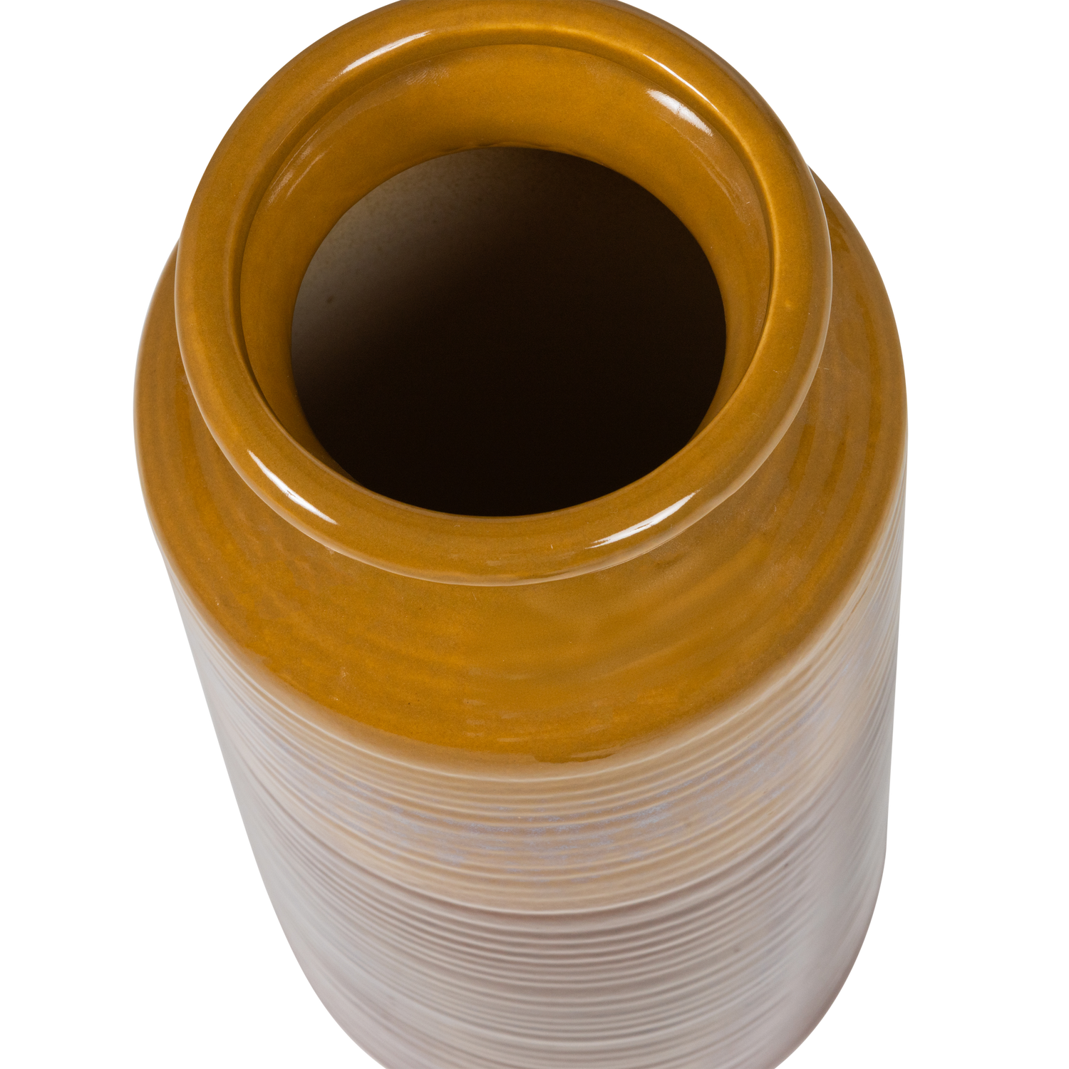 DECENNIA XL VASE KERAMIK GELB BRAUN 38xO17 CM 375066-ER – Bild 4