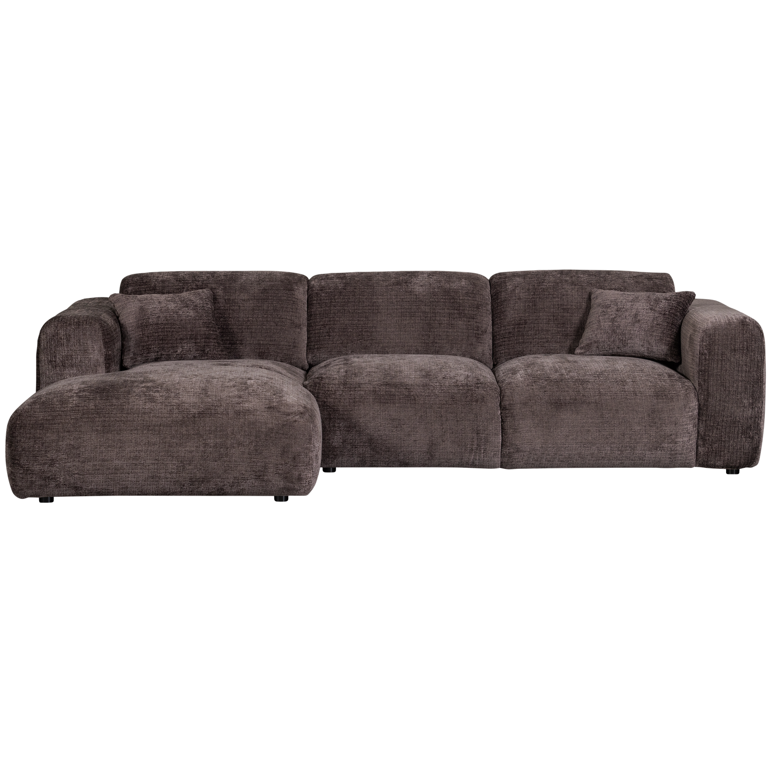 CLOUD CHAISELONGUE SOFA LINKS CHENILLE WARMES BRAUN 375072-W – Bild 4
