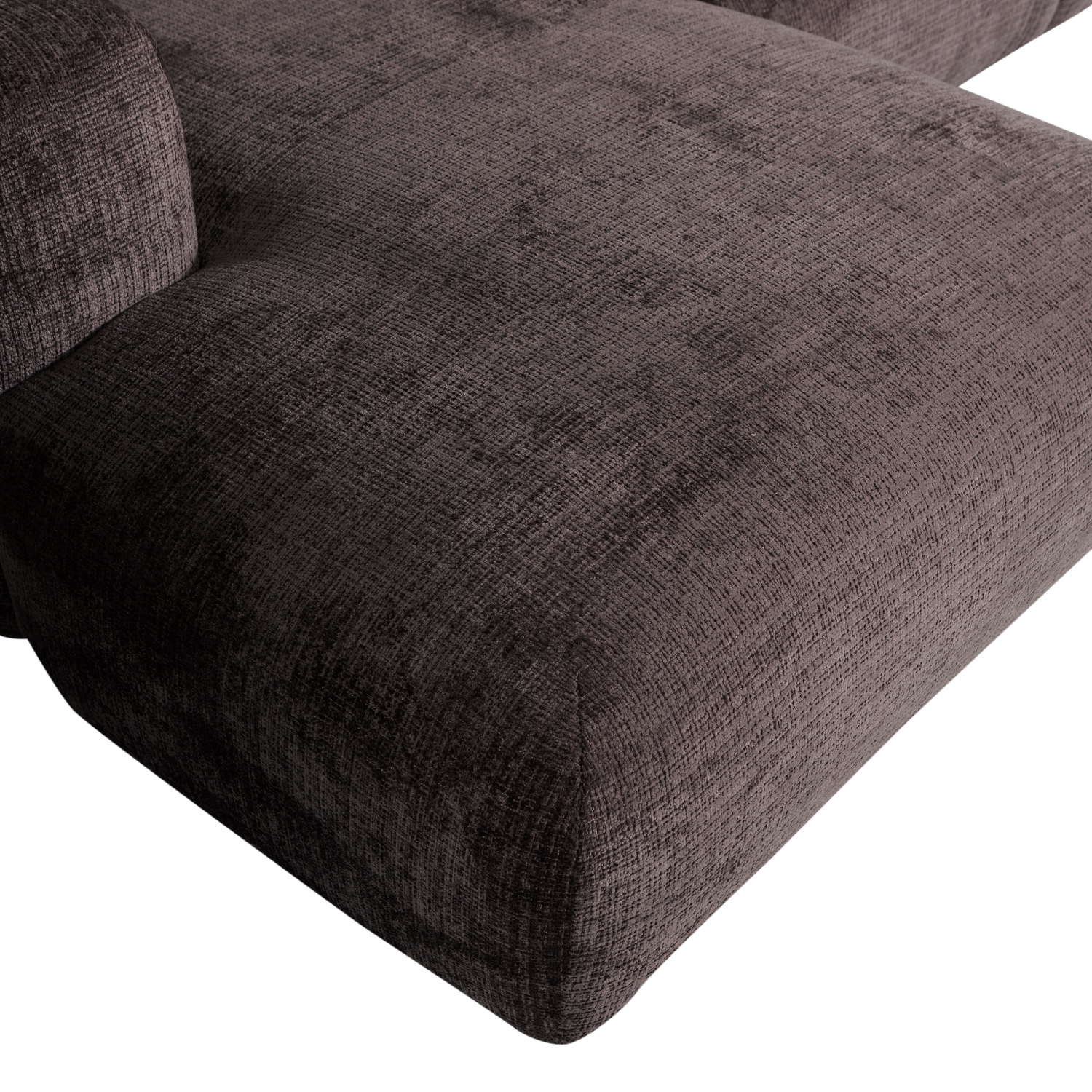 CLOUD CHAISELONGUE SOFA LINKS CHENILLE WARMES BRAUN 375072-W – Bild 8