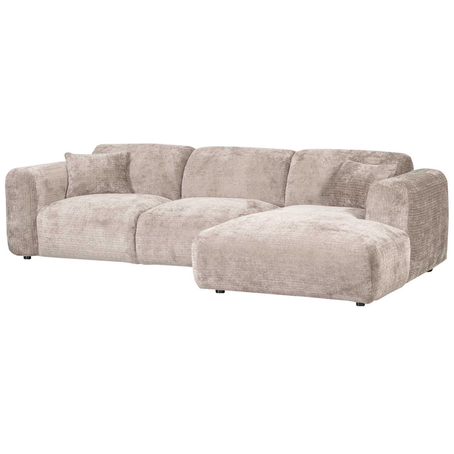CLOUD CHAISELONGUE SOFA RECHTS CHENILLE NATUR 375073-N