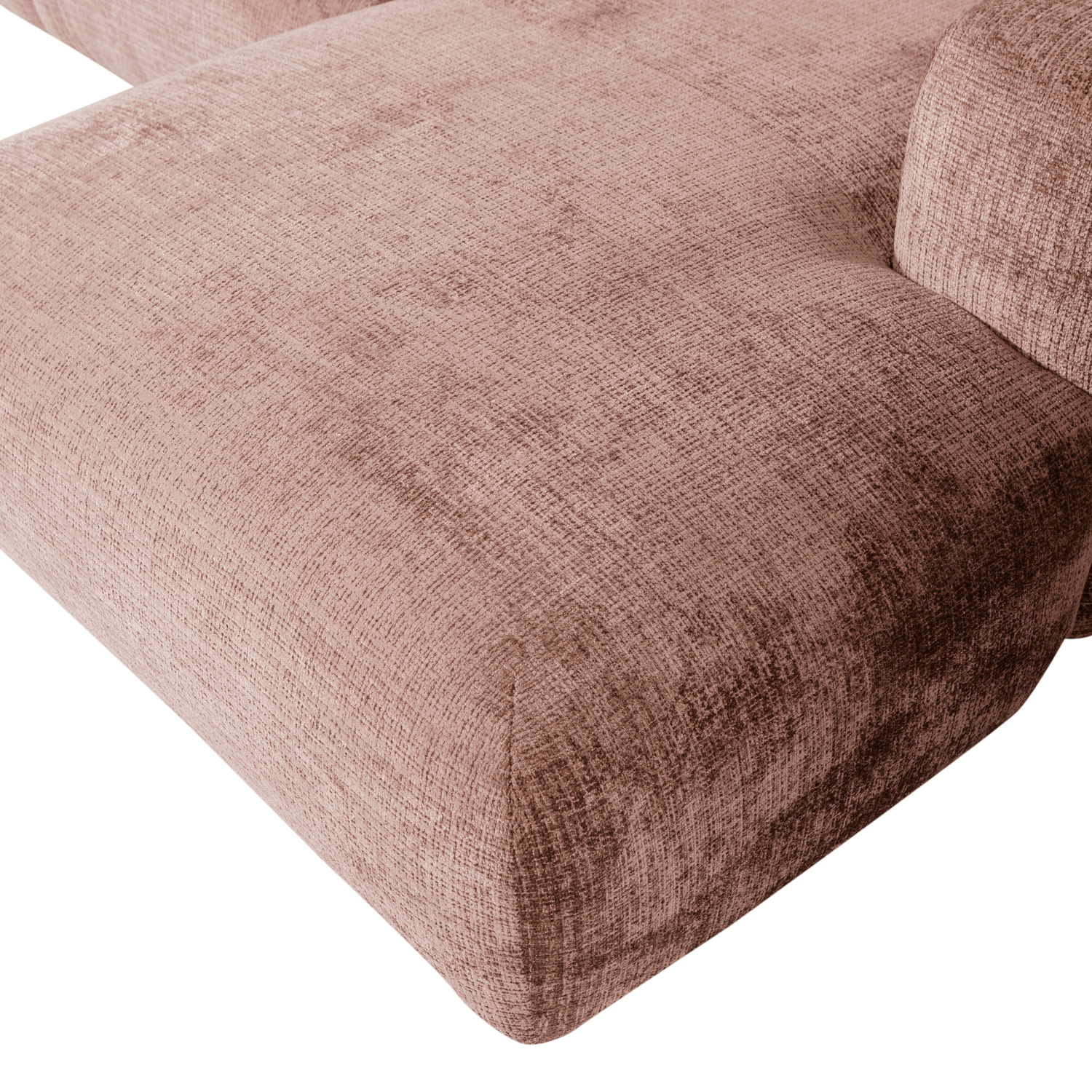 CLOUD CHAISELONGUE SOFA RECHTS CHENILLE TAUPE ROSA 375073-T – Bild 7