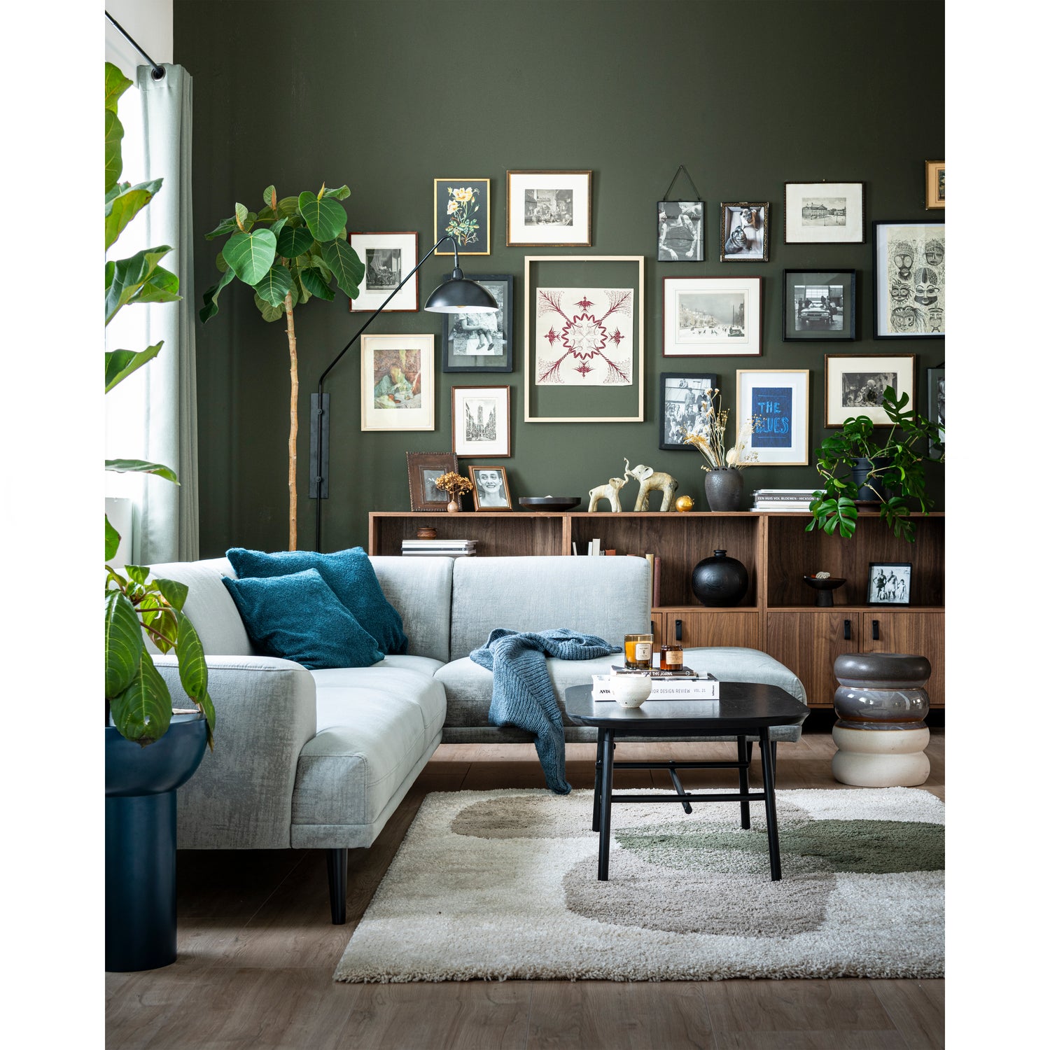 ELEGANCE COUCH TISCH MANGO HOLZ METAL SCHWARZ 400448-Z – Bild 2