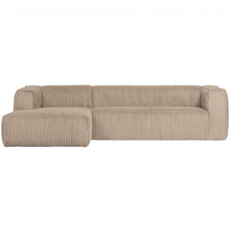 BEAN ECKBANK LINKS GERIPPTER STOFF TRAVERTIN 375689-RR