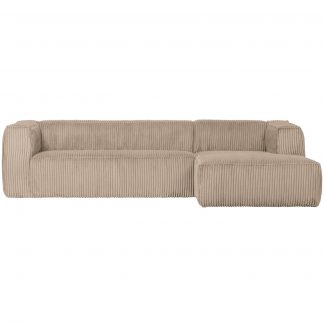 BEAN ECKBANK RECHTS GERIPPTER STOFF TRAVERTIN 375694-RR