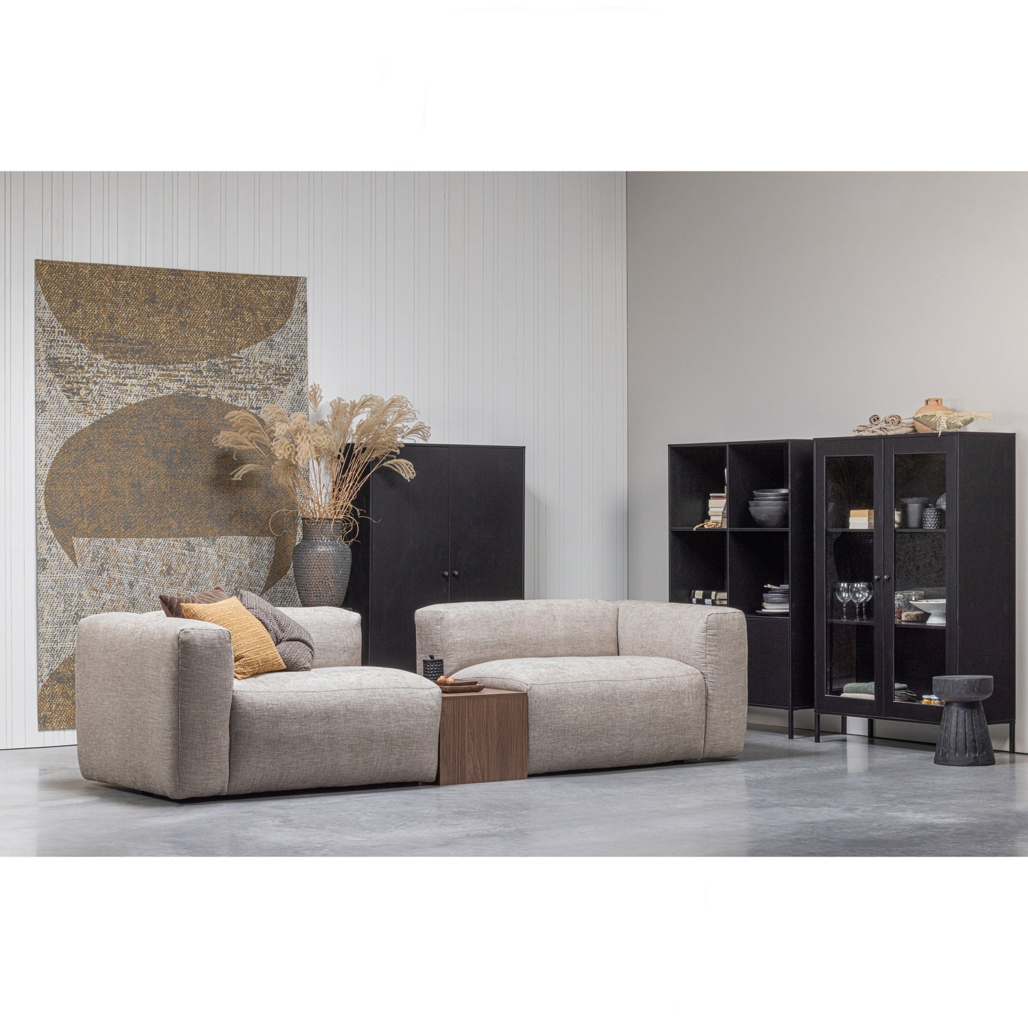 XAM VITRINE SCHRANK KIEFER SCHWARZ [fsc] 375861-Z – Bild 3