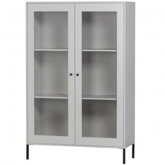 XAM VITRINE SCHRANK KIEFER WOLKE GRAU [fsc] 375861-W