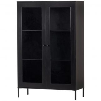 XAM VITRINE SCHRANK KIEFER SCHWARZ [fsc] 375861-Z