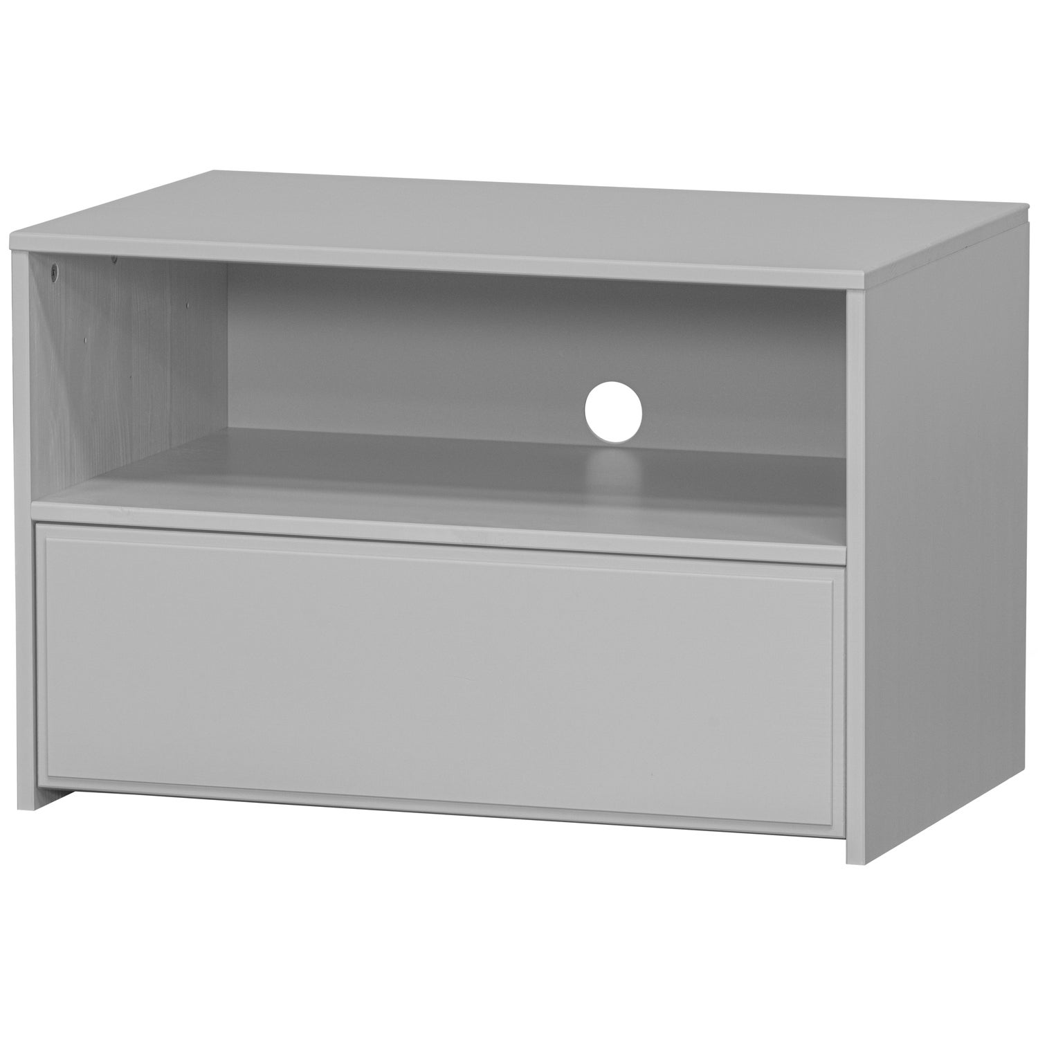 YISSA TV-MOBEL MIT SCHUBLAD FACH KIEFER WOLKENGRAU [fsc] 375947-W