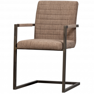 BAS ESSZIMMERSTUHL GEWEBTER STOFF BRAUN MELANGE 376052-B