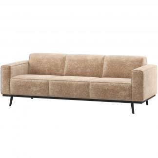 STATEMENT 3-SITZER SOFA 230 CM CHENILLE VELVET PFIRSICHROSA 377088-VP
