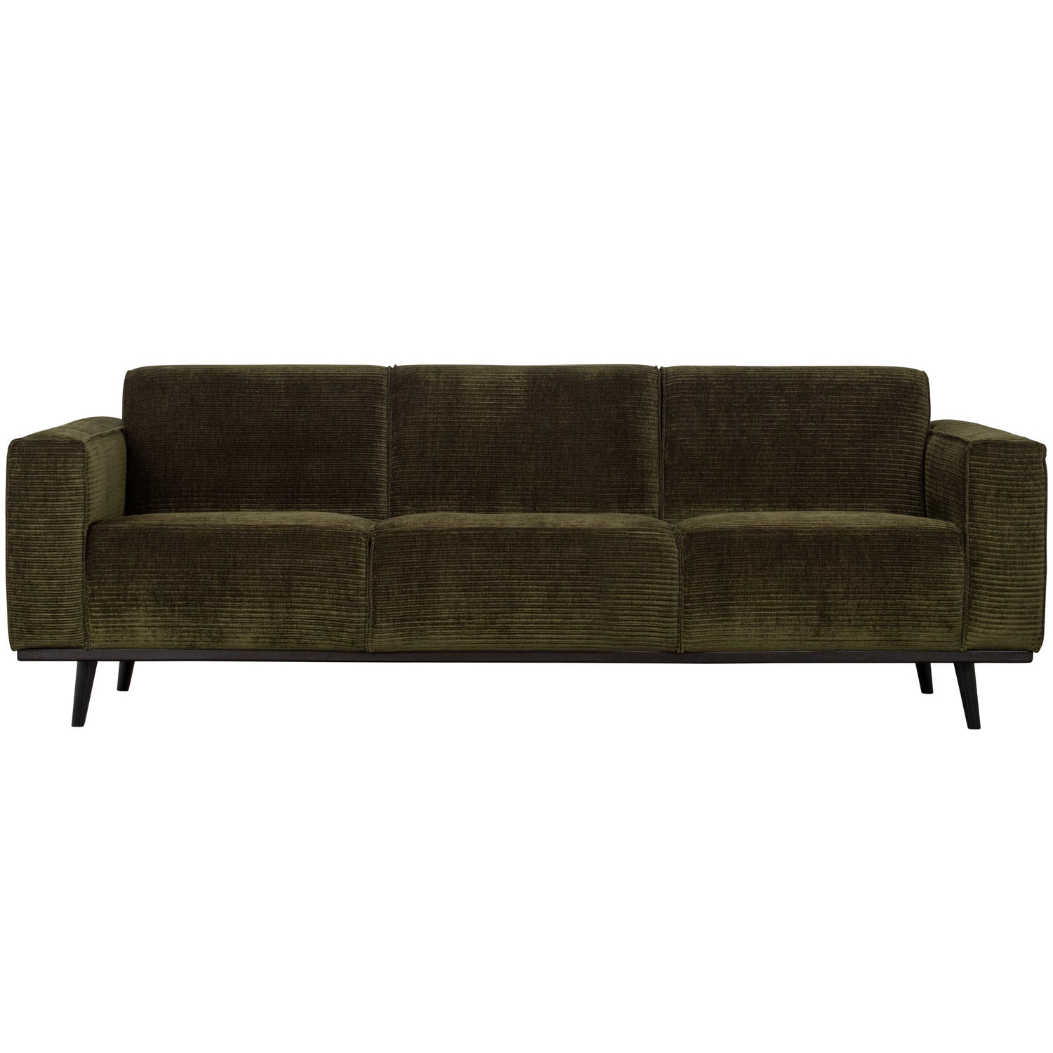 STATEMENT 3-SITZER SOFA 230 CM GERIPPTER STOFF WARMES GRUN 377088-W