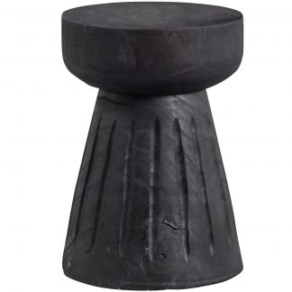 BORRE HOCKER HOLZ SCHWARZ 40xO28CM 377153-Z