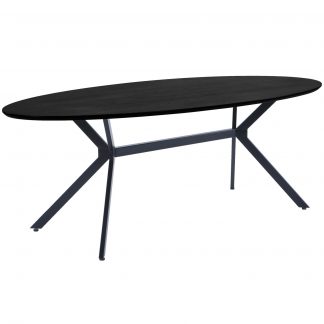 BRUNO ESSTISCH OVAL MDF SCHWARZ 220x100CM 377217-Z